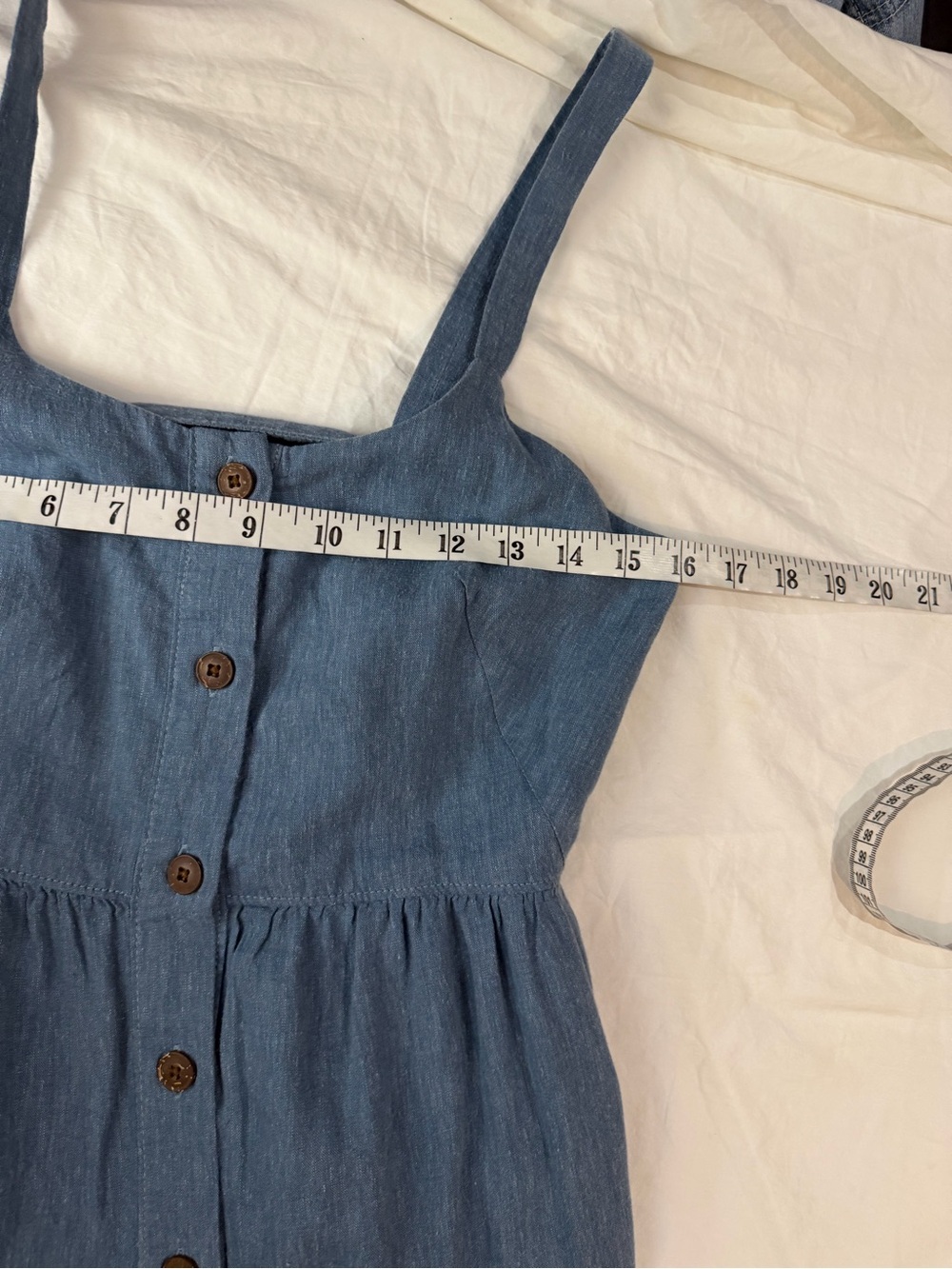 NWT PATAGONIA Garden Island Dress Still Blue Midi Denim Hemp XS - Picture 11 of 15
